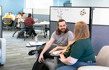 students in student success center