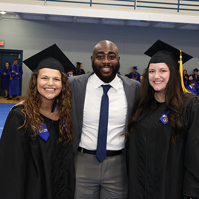 students at graduation