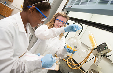 students in chemistry lab