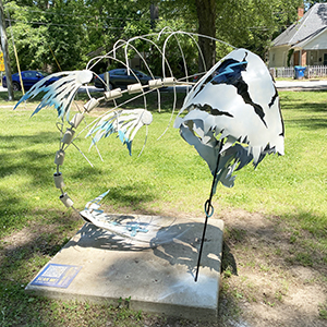 Skeleton Fish sculpture