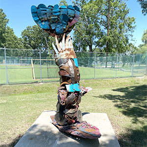 Surfing Fish sculpture