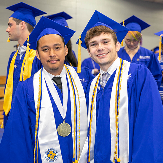 students at commencement
