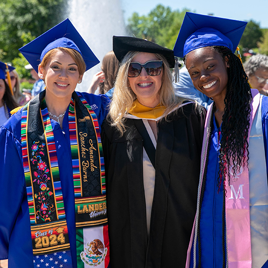 students at commencement