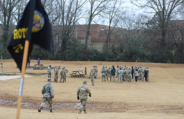 ROTC group in formation