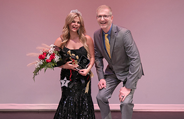 Miss Lander with president