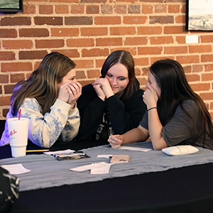 students at trivia night