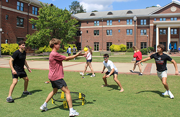 students at orientation