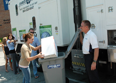 students observing Earth week