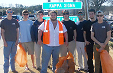 Kappa Sigma clean up crew
