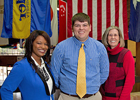 Tiera Stewart, Dustin McAfee, and Linda Carson