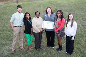 students present donation