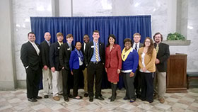 students with Nikki Haley