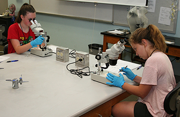 students in forensics summer camp