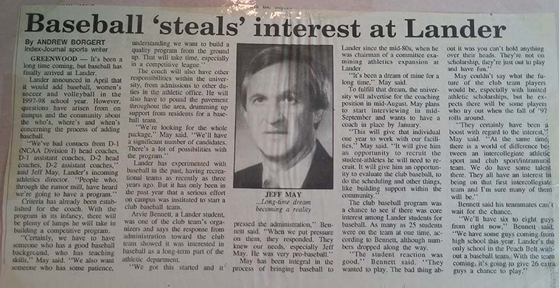 first baseball team article