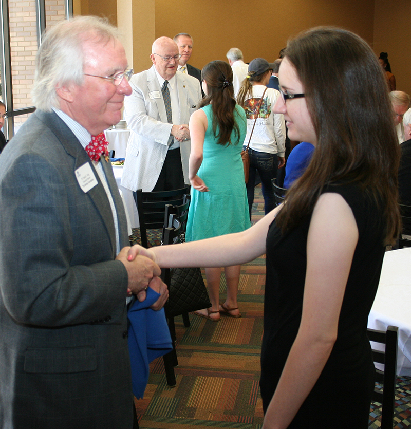 student thanks abney foundation director