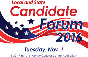 candidate forum graphic