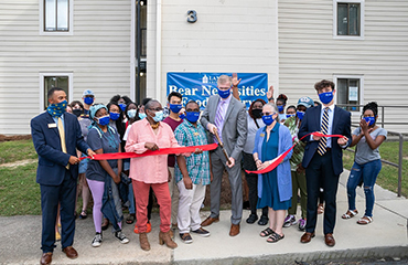 Ribbon cutting ceremony for food pantry