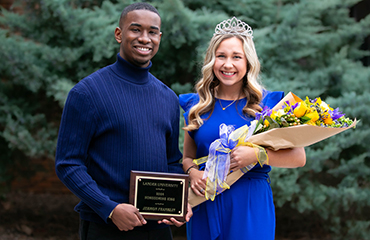 Homecoming King and Queen Jermon Franklin and Mary Kiss
