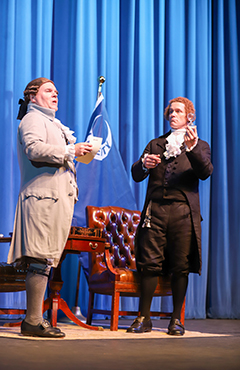 Peyton Dixon as John Adams and Steven Edenbo as Thomas Jefferson