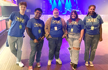 media students at venue