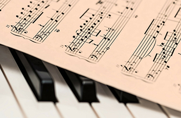piano and sheet music