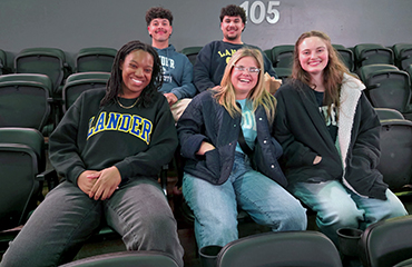sport management students at Swamp Rabbits