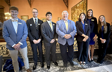 Billy Garrett with students