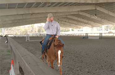 Joe Greenthal on a horse