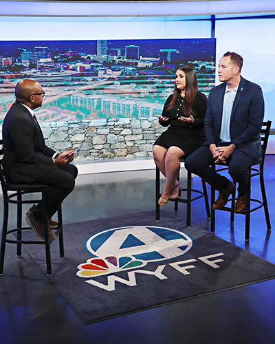 WYFF's Nigel Robertson, Anna Catherine English and Matthew Hammett