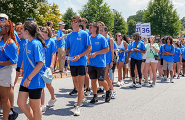 new students at Lander launch